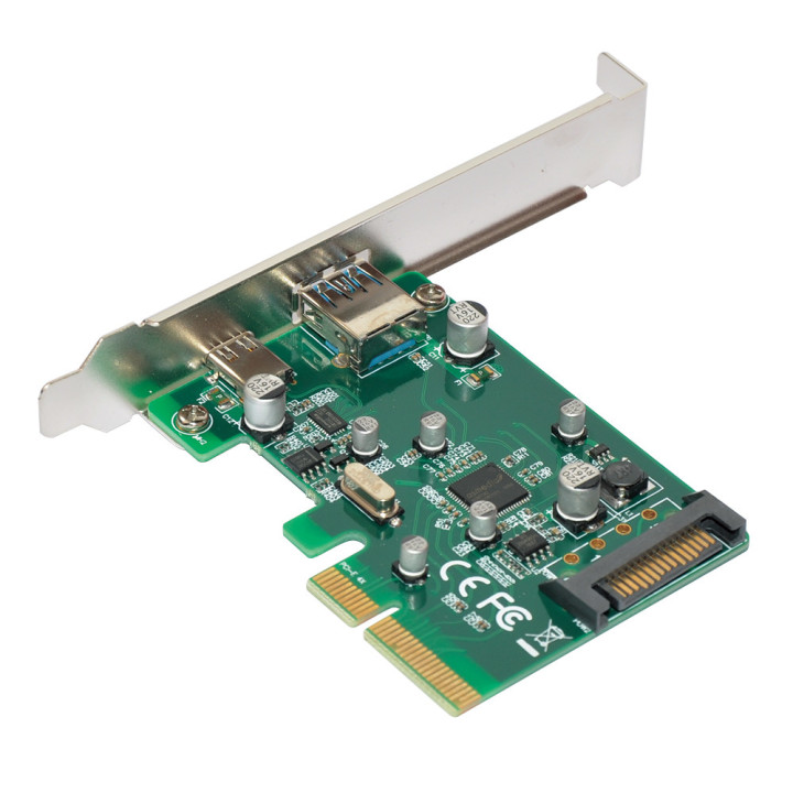 Makki PCI-E card 2 x USB3.1 A C ports - MAKKI-PCIE-2XUSB31-AC-V1