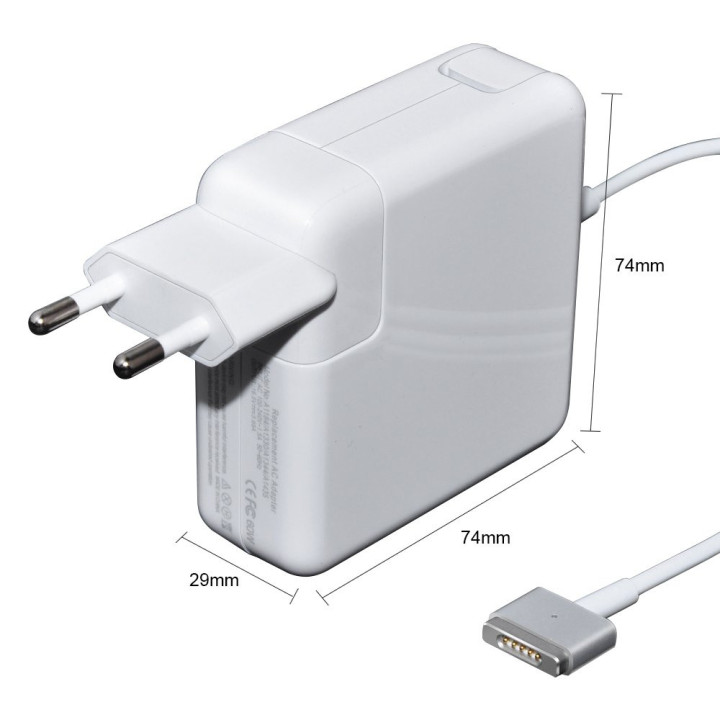 Зарядно за лаптоп заместител Makki Apple - 16.5V 3.65A 60W T tip G2 MagSafe2 - MAKKI-NA-AP-34