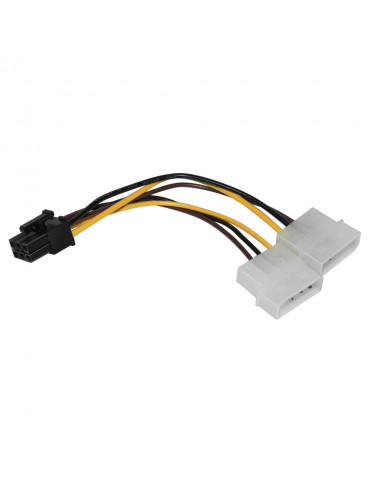 Адаптер Makki 2xMolex to 6pin PCI-E VGA - MAKKI-CE313-0.15m