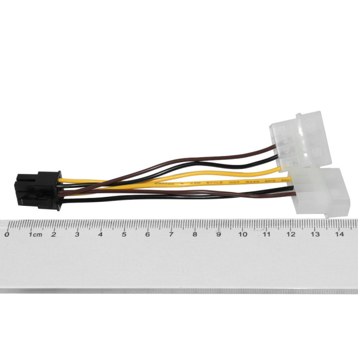 Адаптер Makki 2xMolex to 6pin PCI-E VGA - MAKKI-CE313-0.15m