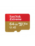 SD карта SANDISK Extreme microSDXC, 64GB, Class 10 U3, V30 80 MB/s - SDSQXAH-064G-GN6MA