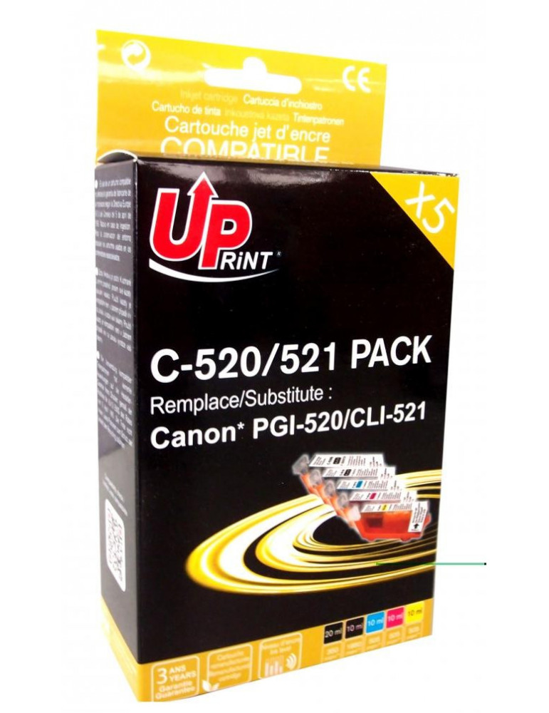 Мастилница UPRINT комплект CANON PGI-520   CLI-521BK/C/M/Y XL