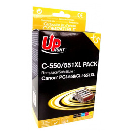 Комплект мастилници UPRINT -CANON PGI-550   CLI-551BK/C/M/Y XL, 1x25ml 4x15ml