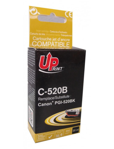 Мастилница UPRINT PGI520 CANON, С чип, Черен