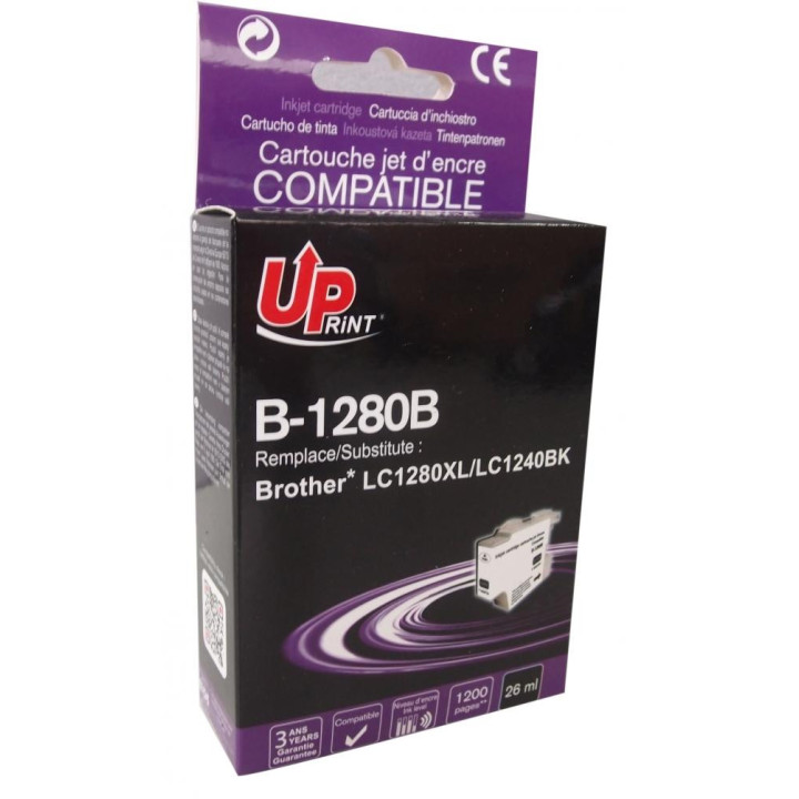 Мастилница UPRINT LC1280XL/1240/1220, BROTHER, Черен