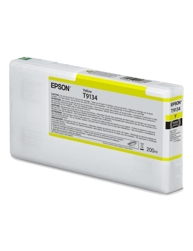 Ink Cartridge EPSON, Ultrachrome® HDR, T9134, Singlepack, 1 x 200.0 ml Yellow, Standard