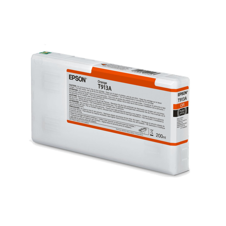 Ink Cartridge EPSON, Ultrachrome® HDR, T913A, Singlepack, 1 x 200.0 ml Orange, Standard