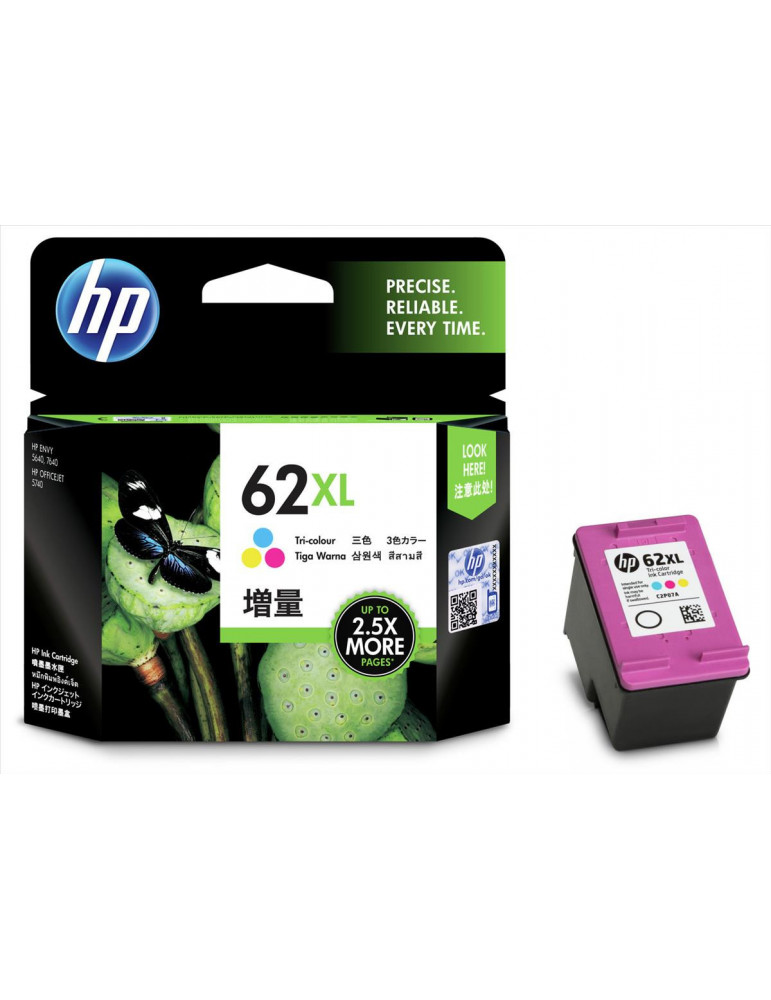 Консуматив HP 62XL Value Original Ink Cartridge  CMY   Page Yield 415  HP ЕNVY 5640  7640