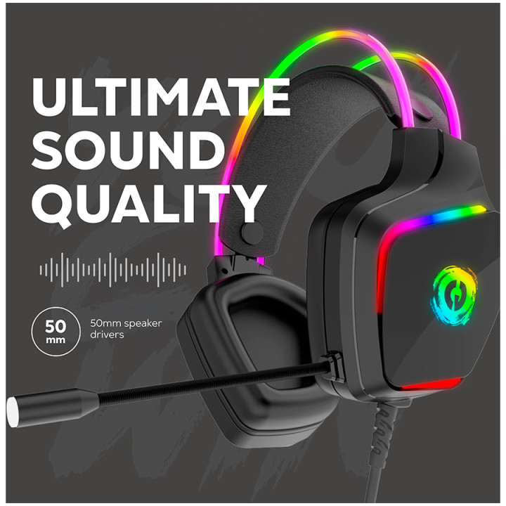 Геймърски слушалки Canyon Darkless GH-9A, RGB, black - CND-SGHS9A