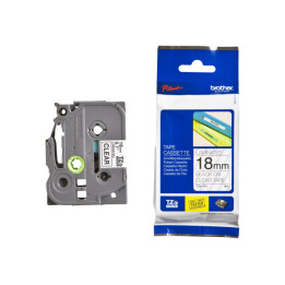 TZ Tape 18mm Black on Clear, Laminated, 8m lenght, for P-Touch