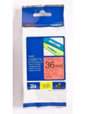 TZ Tape BROTHER 36mm Black on Red, Laminated, 8m lenght, for P-Touch