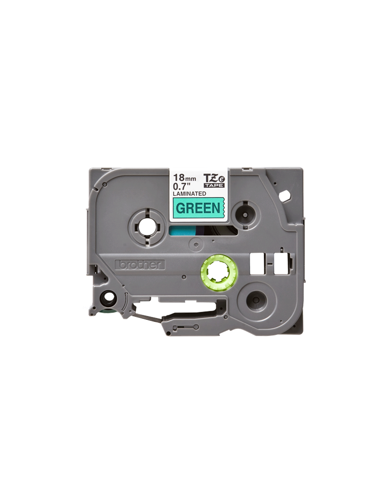 TZ Tape BROTHER 18mm Black on Green, Laminated, 8m lenght, for P-Touch
