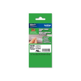 TZ Security Tape BROTHER 18mm Black on White, 8m lenght for P-Touch