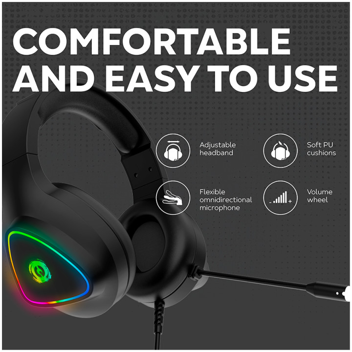 Геймърски слушалки Canyon Shadder GH-6, RGB, White - CND-SGHS6W