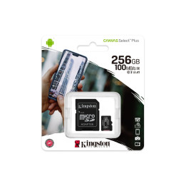 Карта памет Kingston 256GB Canvas Select Plus microSDHC, Class 10 UHS-I