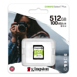 Карта памет Kingston 512GB Canvas Select Plus SD, Class 10 UHS-I