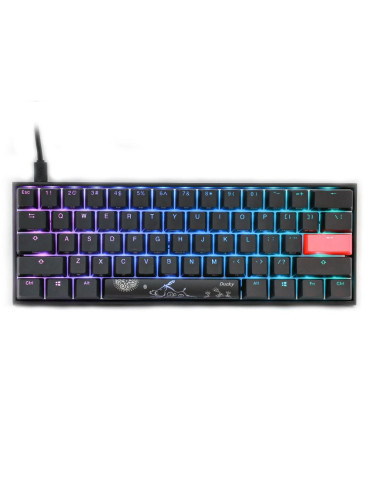 Геймърскa механична клавиатура Ducky One 2 Mecha Mini RGB, Cherry MX Silent Red