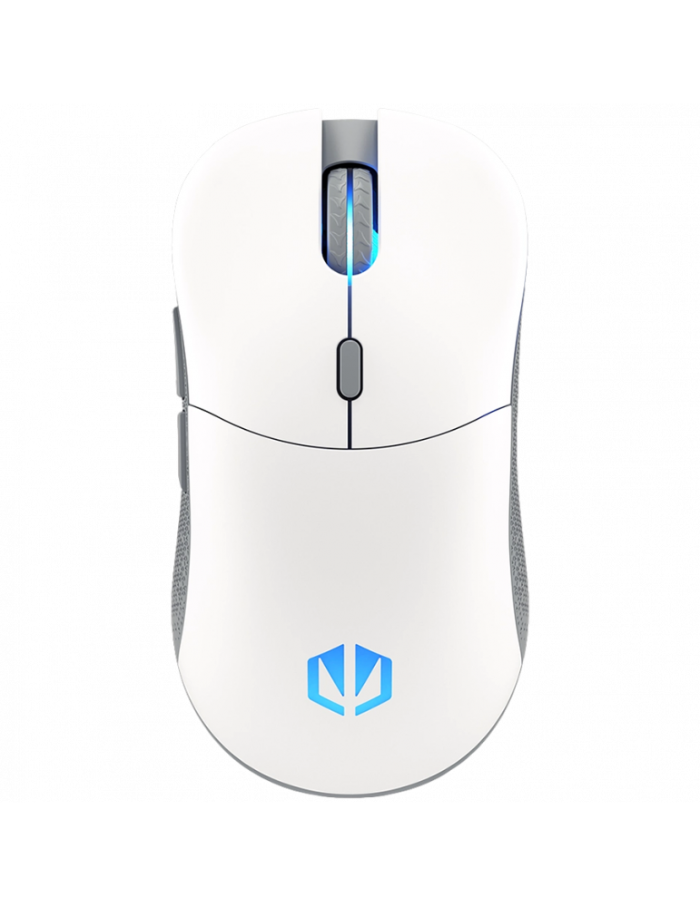 Безжична геймърска мишка Endorfy GEM Plus Wireless Onyx White, ARGB lights - EY6A015