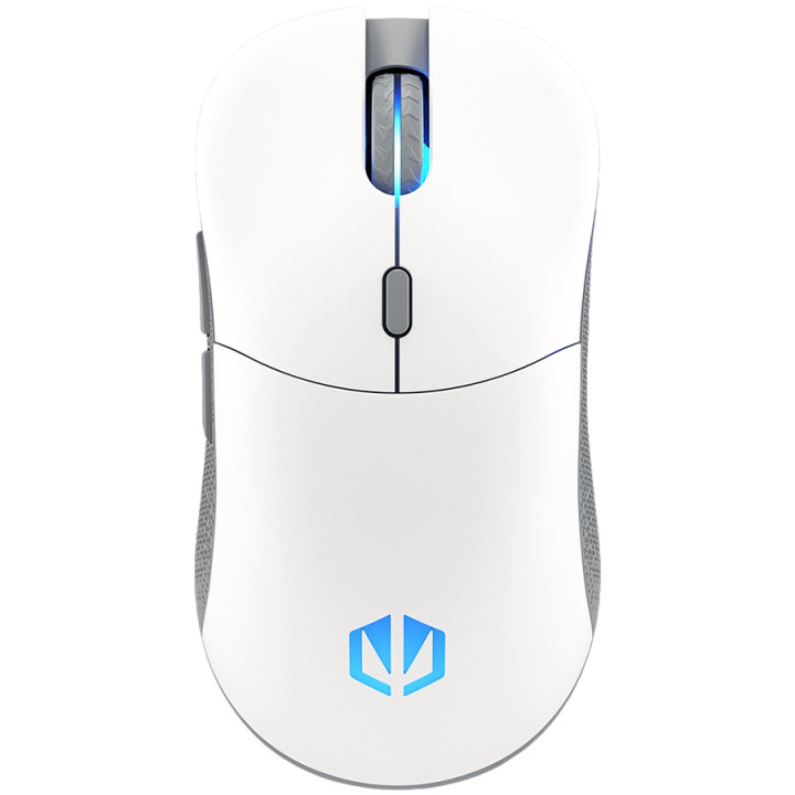 Безжична геймърска мишка Endorfy GEM Plus Wireless Onyx White, ARGB lights - EY6A015