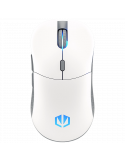 Безжична геймърска мишка Endorfy GEM Plus Wireless Onyx White, ARGB lights - EY6A015