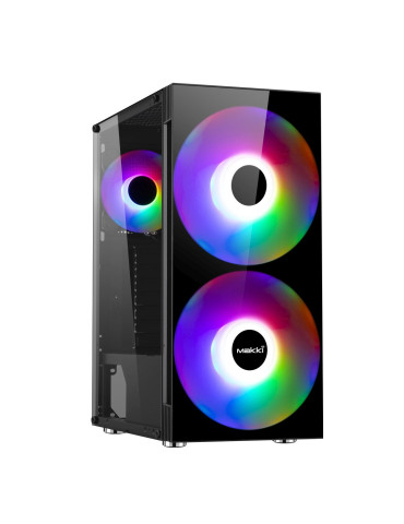 Кутия за компютър Makki F10 RGB 2F
