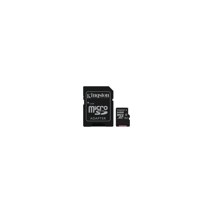 Карта памет Kingston 64GB micSDXC Canvas Select Plus   адаптер - SDCS2/64GB