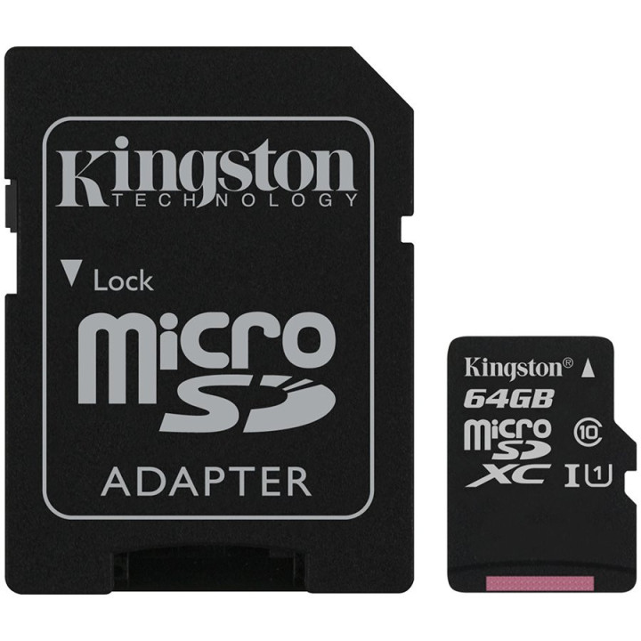 Карта памет Kingston 64GB micSDXC Canvas Select Plus   адаптер - SDCS2/64GB