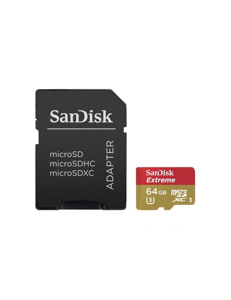 Карта памет 64GB Sandisk Extreme 90 mb/s micro SD с  Adapter