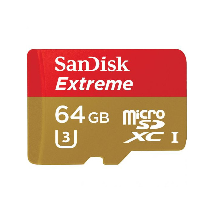 Карта памет 64GB Sandisk Extreme 90 mb/s micro SD с  Adapter