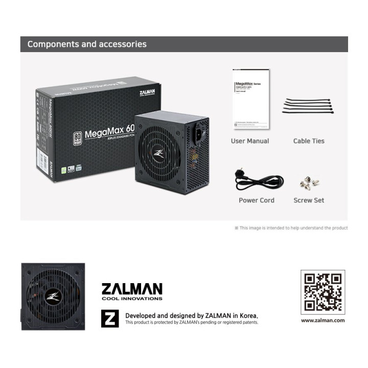 Захранване Zalman MegaMax 600W 80  ZM600-TXII