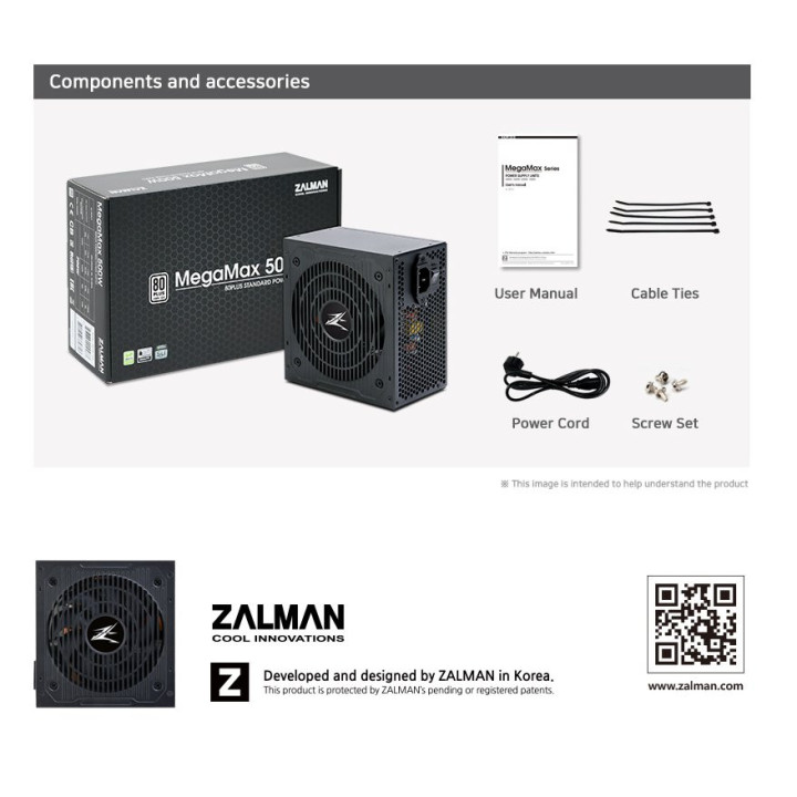 Захранване Zalman MegaMax 500W 80  ZM500-TXII
