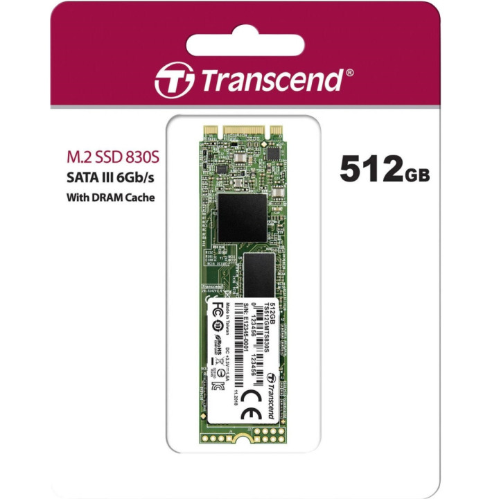 SSD диск Transcend 512GB M.2 SATA3- TS512GMTS830S
