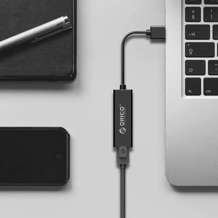 Адаптер Orico USB to LAN 100Mbps black - UTJ-U2