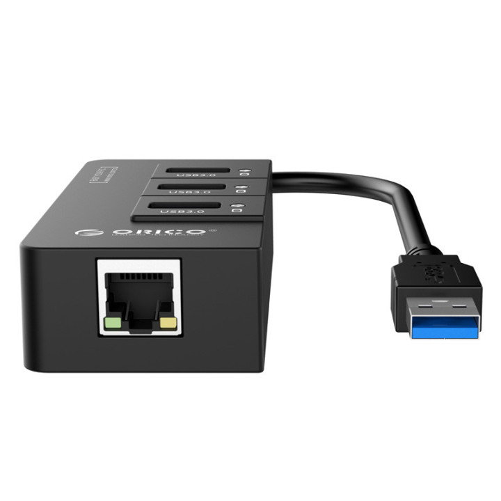 Orico хъб USB3.0 HUB 4 port   LAN - HR01-U3