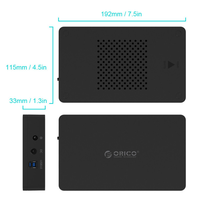 Кутия за диск Orico 3.5" -  USB3.0 UASP black - 3569S3