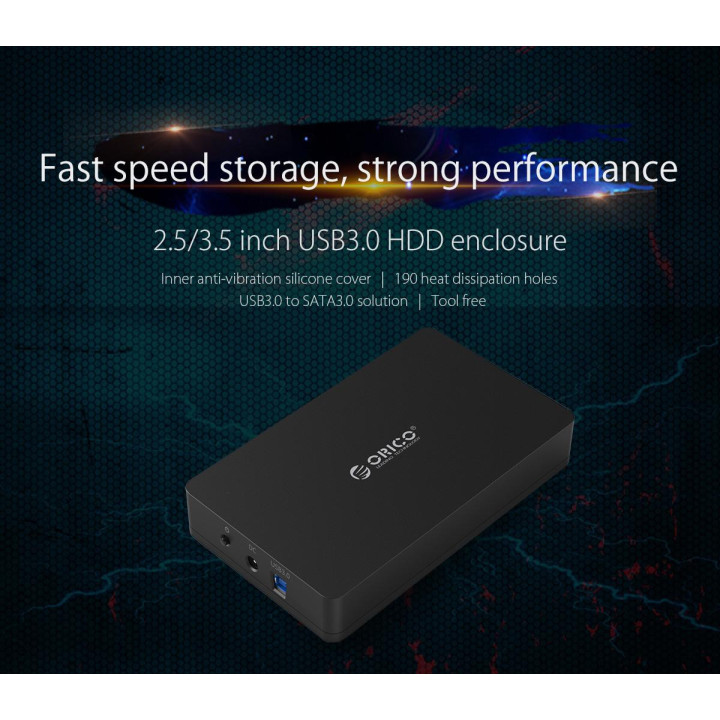 Кутия за диск Orico 3.5" -  USB3.0 UASP black - 3569S3