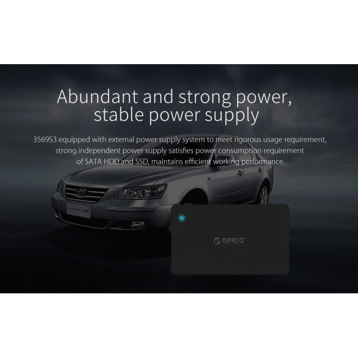 Кутия за диск Orico 3.5" -  USB3.0 UASP black - 3569S3