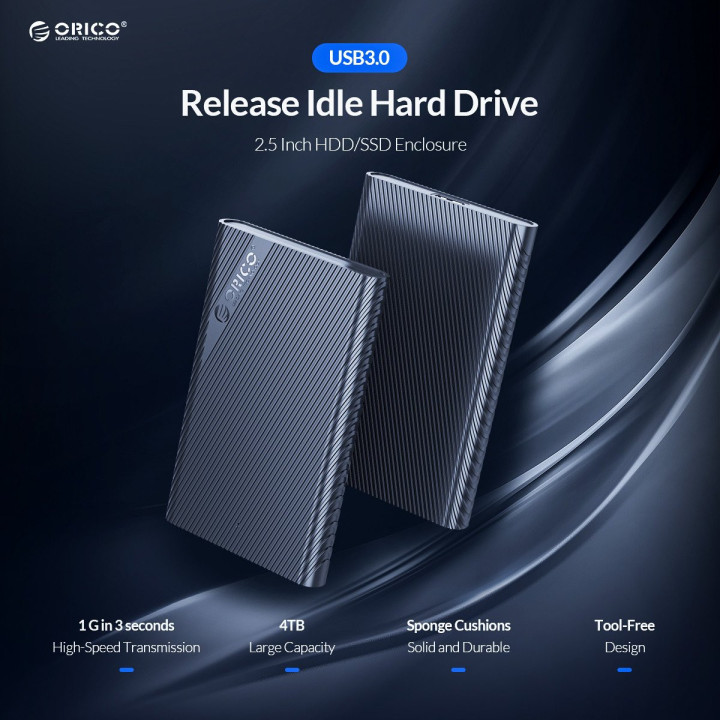 Кутия за диск Orico 2.5" - USB3.0 - 2521U3-BK-EP