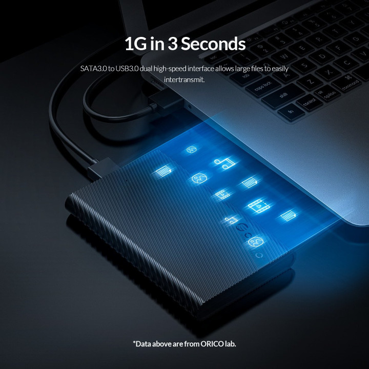 Кутия за диск Orico 2.5" - USB3.0 - 2521U3-BK-EP