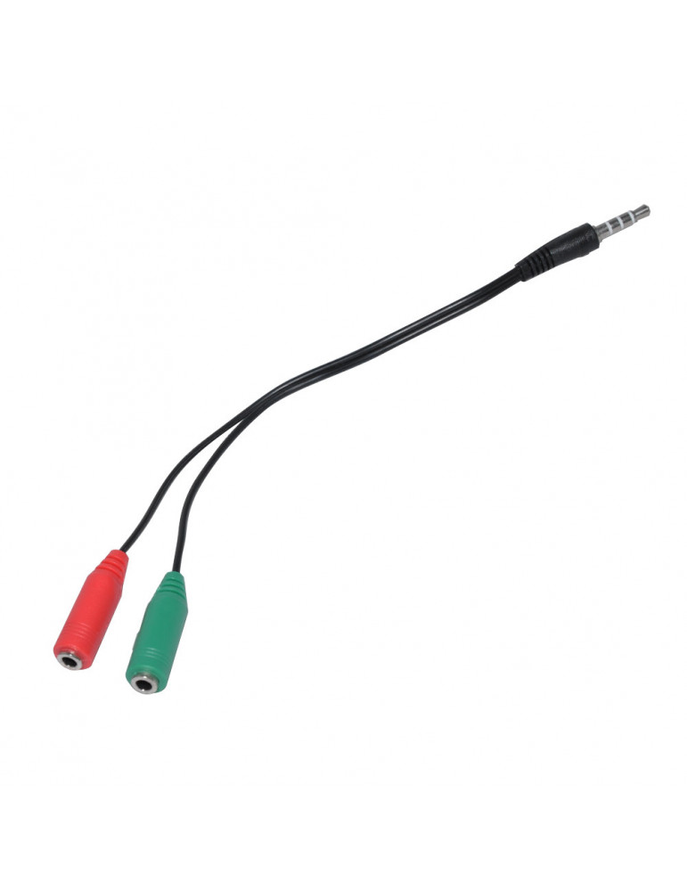 Преходник Makki 3.5mm 4pin M / 2 x 3.5mm F - MAKKI-CBL-SP35