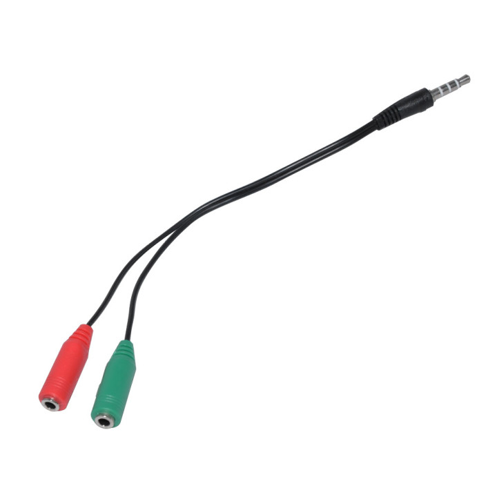 Преходник Makki 3.5mm 4pin M / 2 x 3.5mm F - MAKKI-CBL-SP35