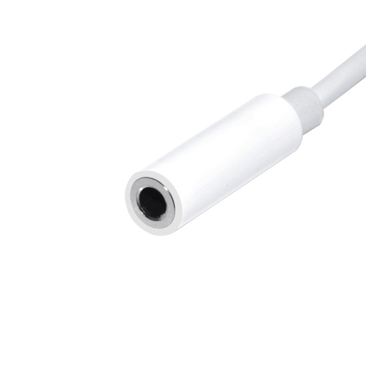 Преходник Makki Type-C M to 3.5mm audio jack 4P F, White - MAKKI-CBL-C-AUDIO-WH