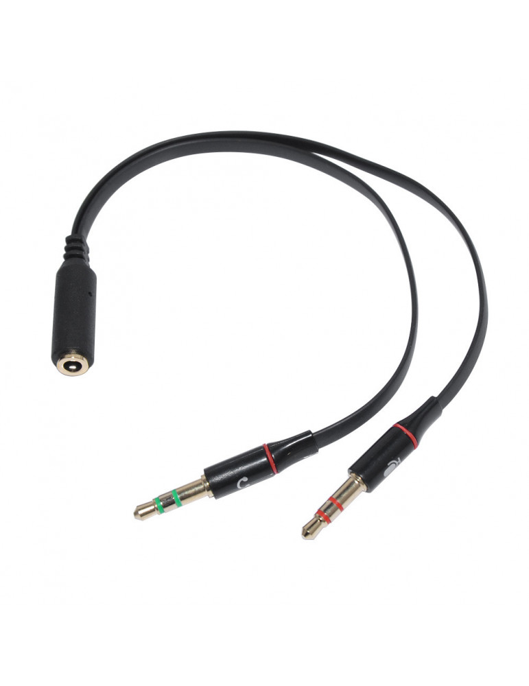 Преходник Makki 3.5mm 4pin F / 2 x 3.5mm M - MAKKI-CBL-SP40