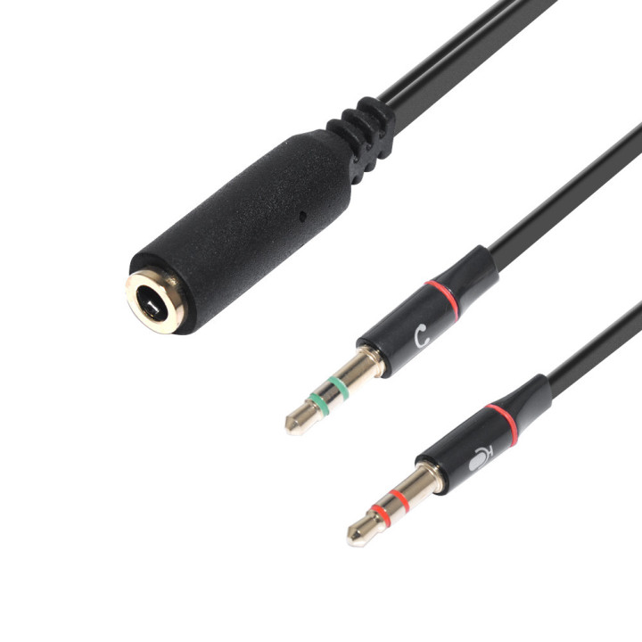 Преходник Makki 3.5mm 4pin F / 2 x 3.5mm M - MAKKI-CBL-SP40
