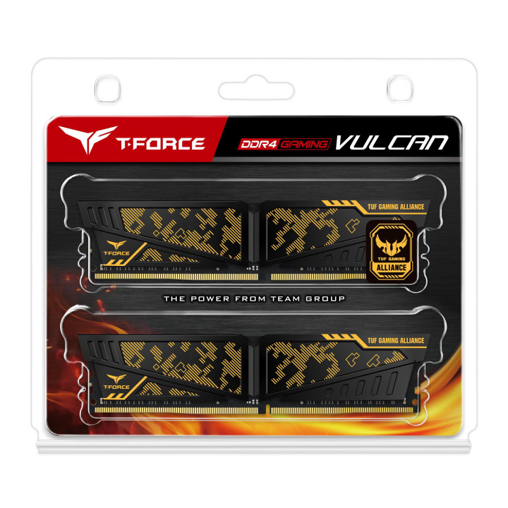 RAM памет Team Group 16GB (2x8GB) 3200MHz T-Force Vulcan TUF - TLTYD416G3200HC16CDC01