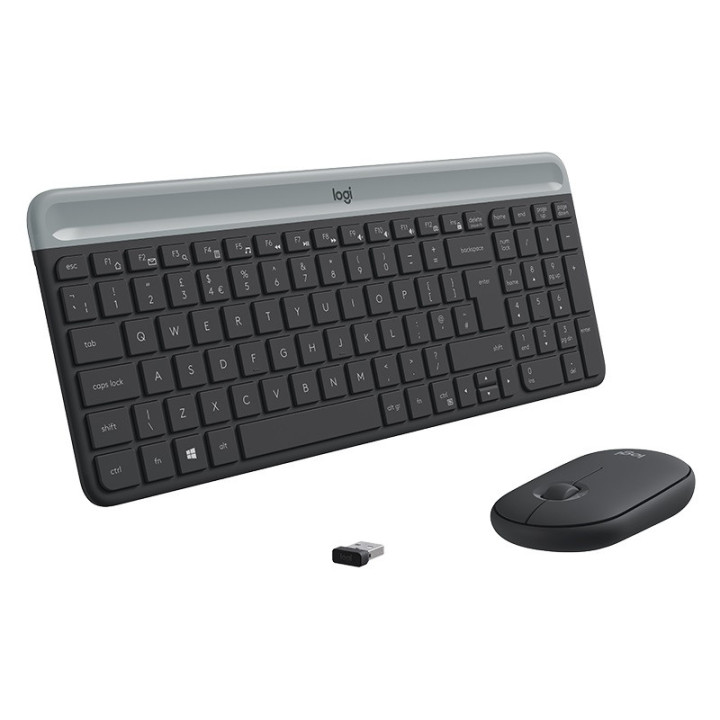 Безжичен комплект клавиатура с мишка Logitech MK470 сив -920-009204