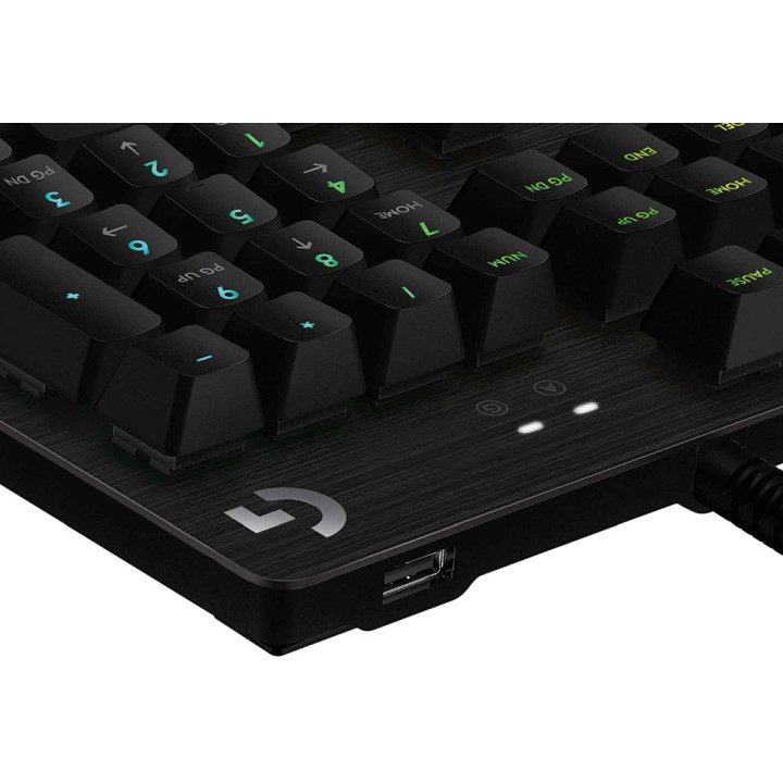 Геймърска механична клавиатура Logitech G512 Carbon GX Blue Clicky