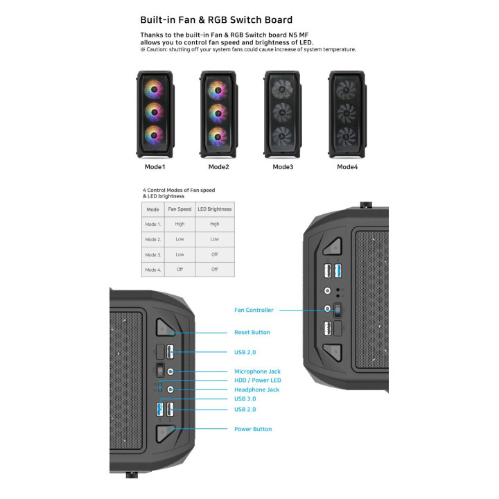 Кутия за компютър Zalman N5 MF RGB