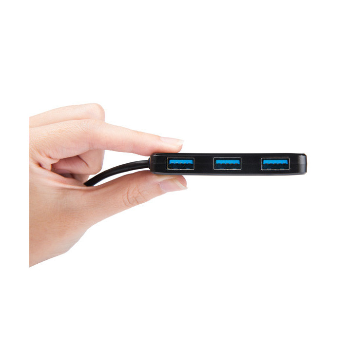 USB 3.0 4-портов хъб Transcend USB 3.0, 4-Port HUB, Ultra slim and portable, Black