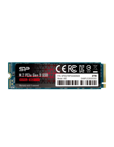SSD диск Silicon Power 2TB NVMe P34A80, 3400/3000MB/s - SP002TBP34A80M28
